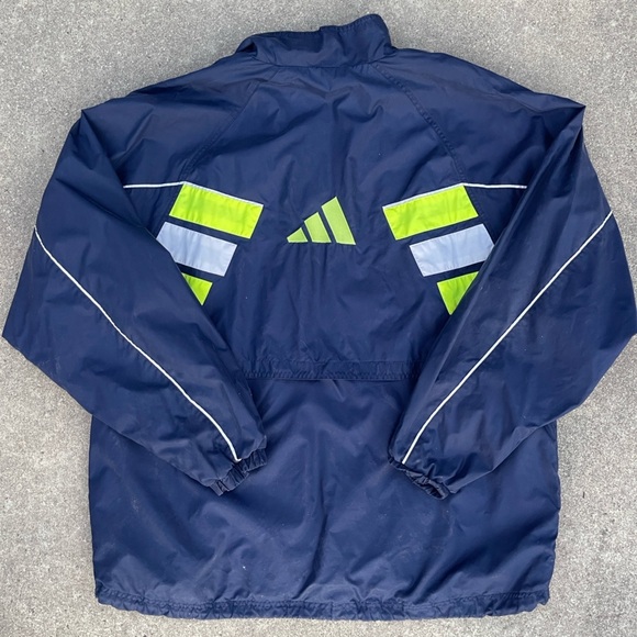 Men’s Vintage Blue, Yellow, White Adidas Wind Breaker RN 88387 XL - Picture 5 of 5